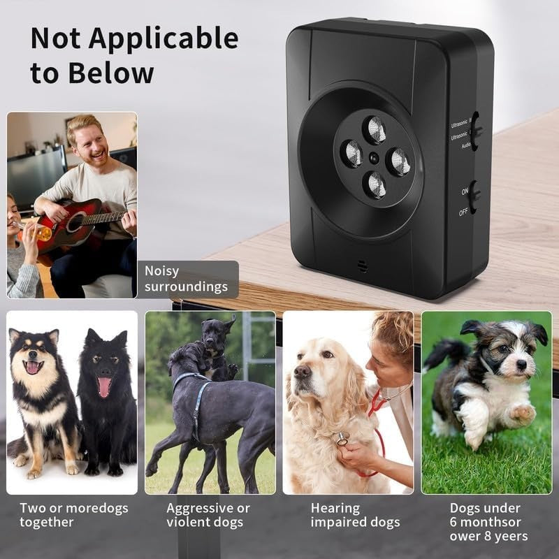 ANTI BARKING DEVICE Deter Nuisance Barking 4 Ultrasonic Transmitters ENHANCE