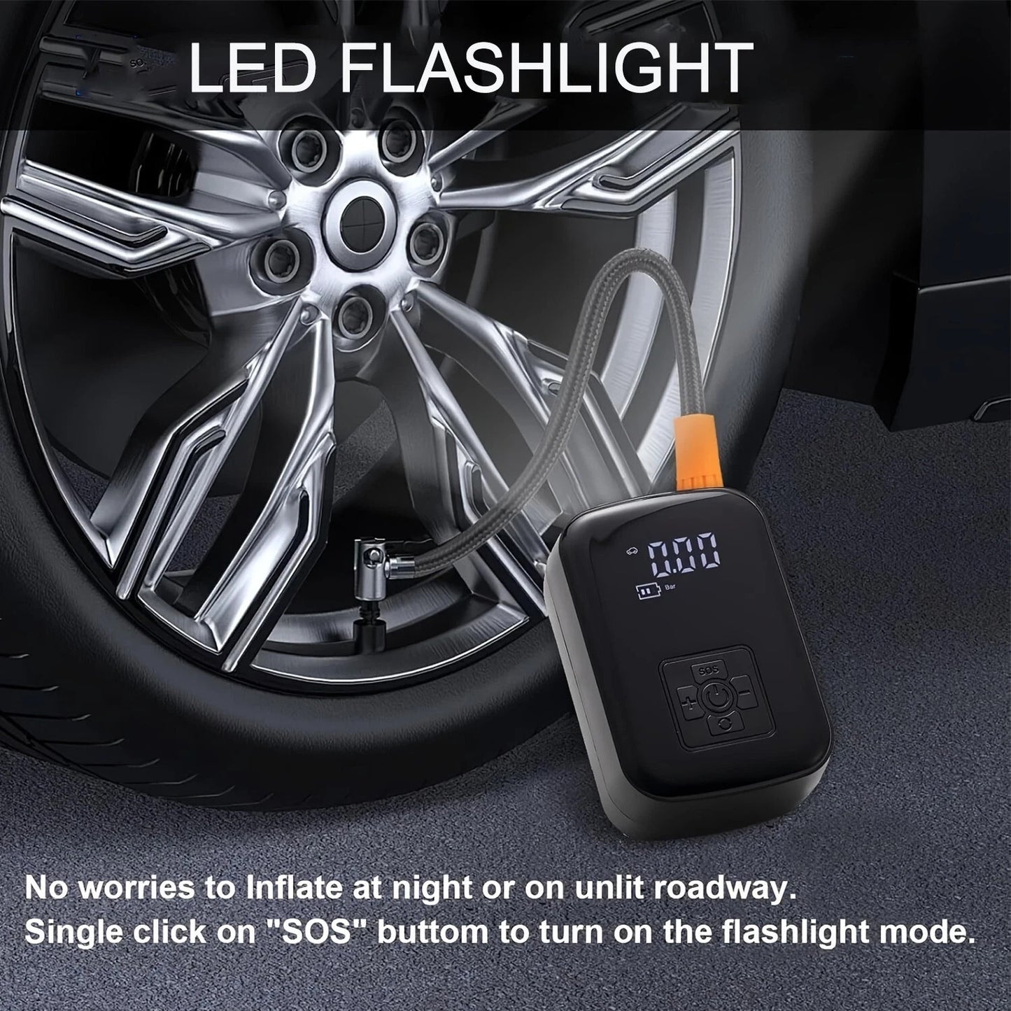 12V 150 PSI Digital Tire Inflator Car Air Pump Compressor Electric Portable Auto