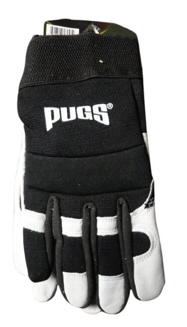 Pugs Work Gloves – 2 Pairs, Leather, Sizes L & XL
