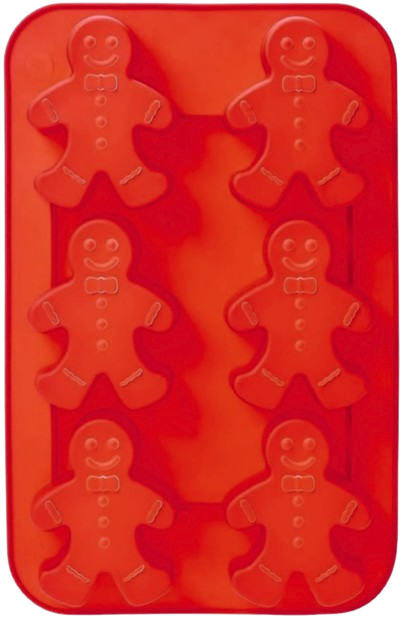 Christmas Silicone Mold for Baking, 4 Pack Santa Snowman Snowflake Gingerbread