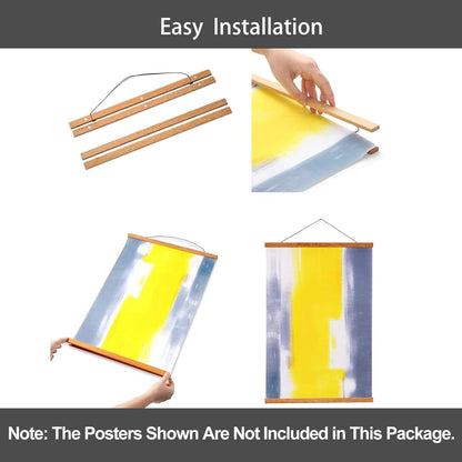 20inch Teak Magnetic Wooden Poster Hanger