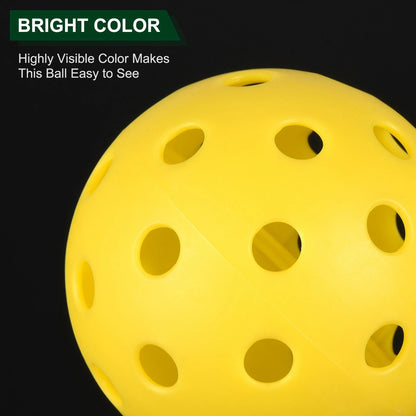 Pickleballs 40 Holes, Outdoor, Hard Court, High Visibility, 6 Pack Outdoor Balls