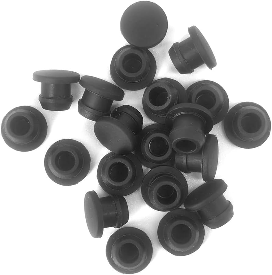 Alamic 0.32" (8mm) Silicone Hole Plugs – 20 Pack