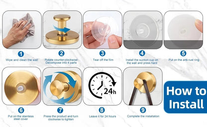 2PC Universal Suction Cup Hooks for hanging items